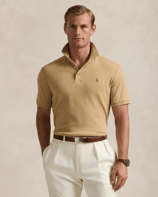 Polo Zacht Katoen Beige