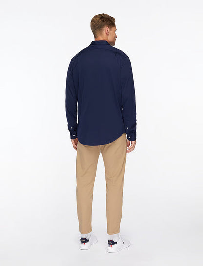 Polo met gebreide kraag – Casual overhemd